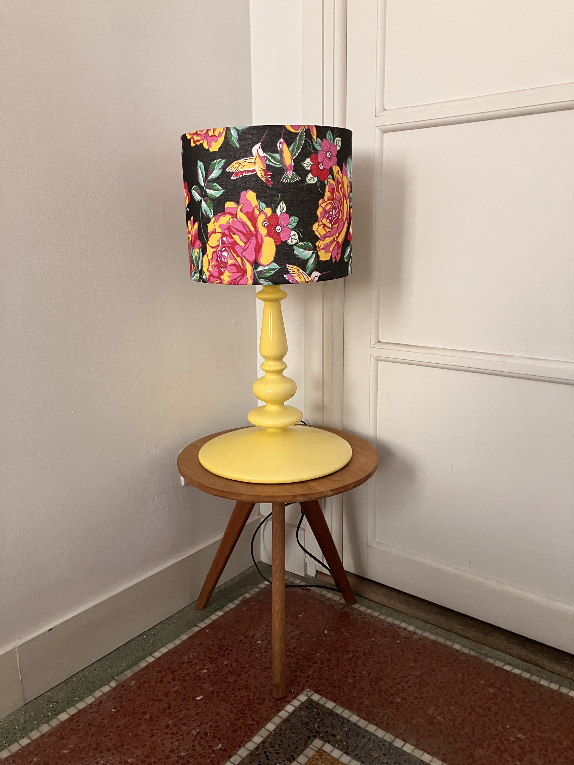 Abat-jour en tissu Chita modèle Rio diamètre : 30cm - hauteur 24cm