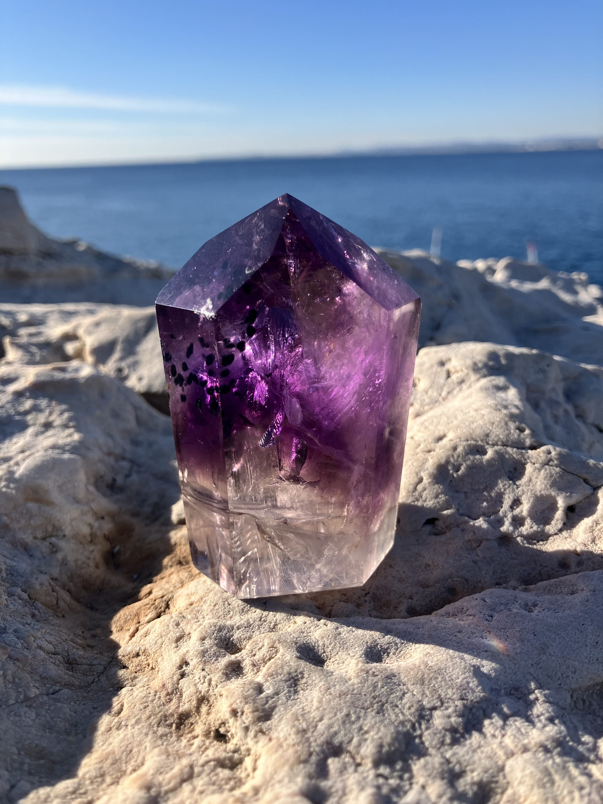 Pointe d'améthyste polie 2