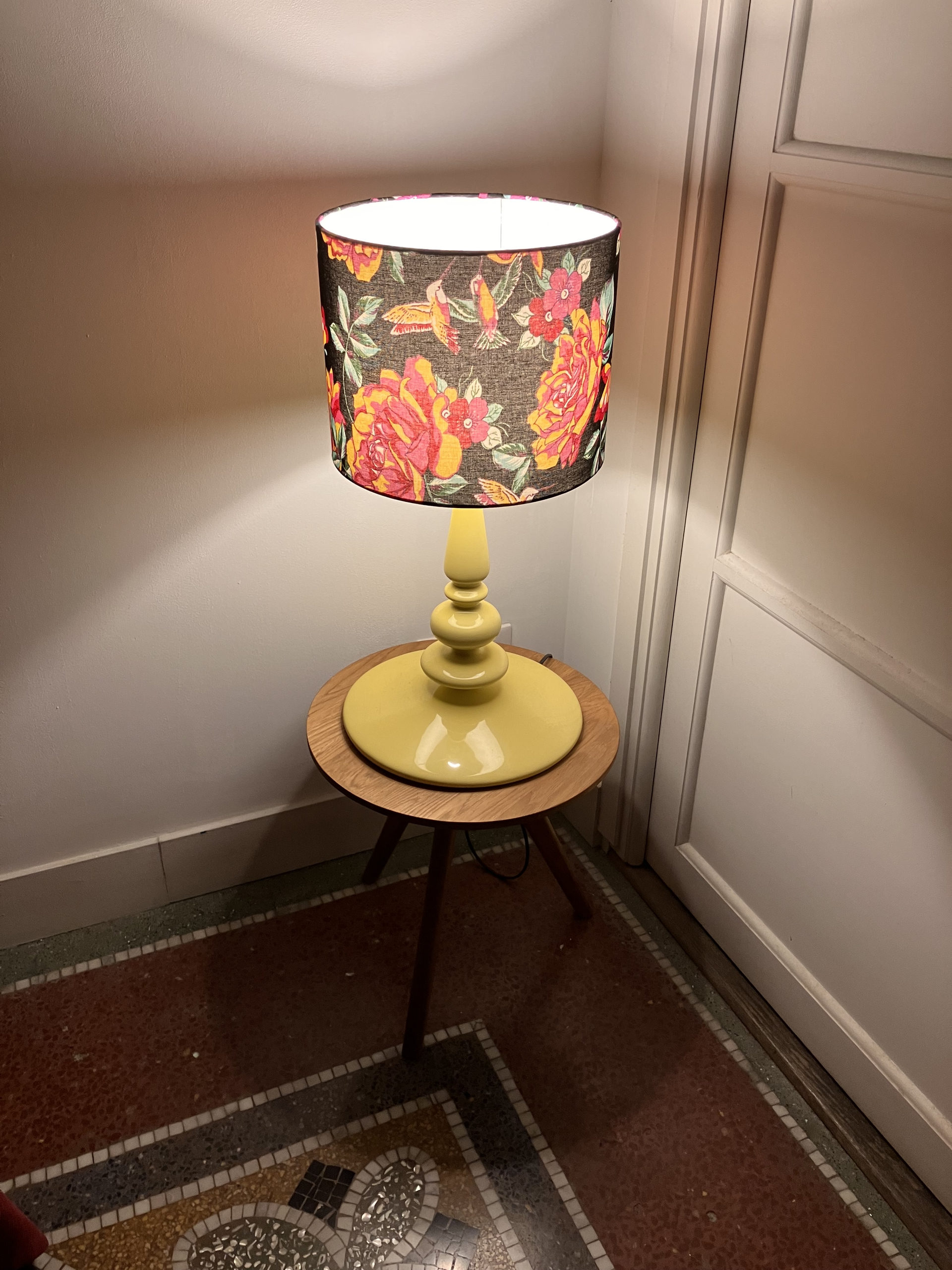 Abat-jour en tissu Chita modèle Rio diamètre : 30cm - hauteur 24cm 2