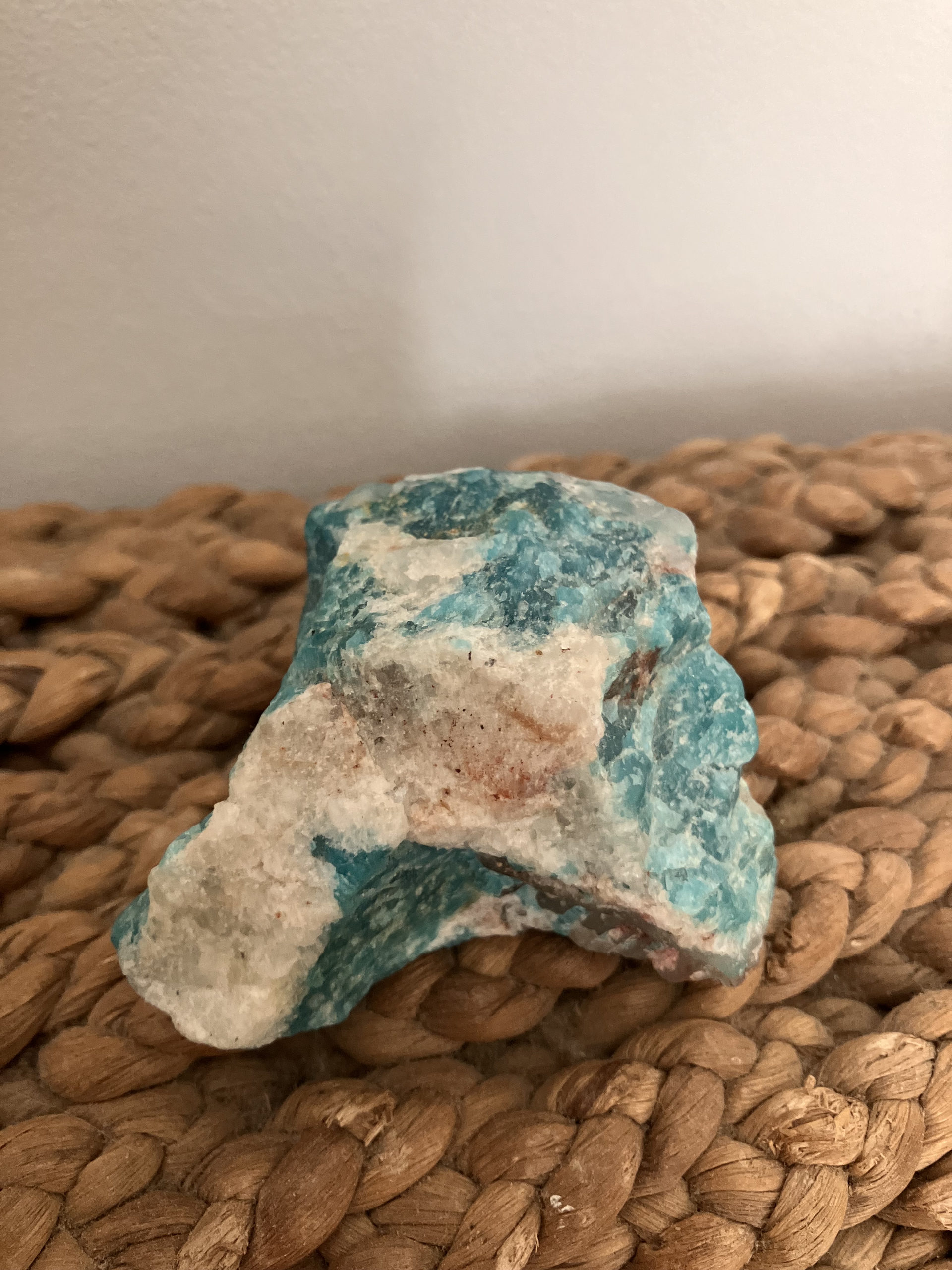 Amazonite brute Minas Gerais Brésil Poids 96gr Hauteur 6cm 3